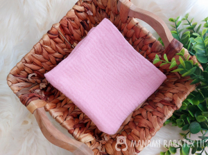 Rózsaszín dupla géz nyári takaró