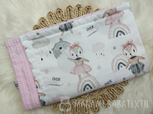 Waffle takaró - rózsaszín - balerina őzike