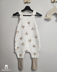 Dupla géz tipegő hálózsák - macik