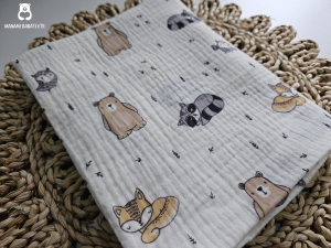 Dupla géz nyári takaró - cuki állatok